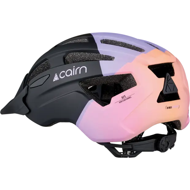 Cairn Prism XTR II Mat Black Lilac | Leichter Fahrradhelm für MTB & City