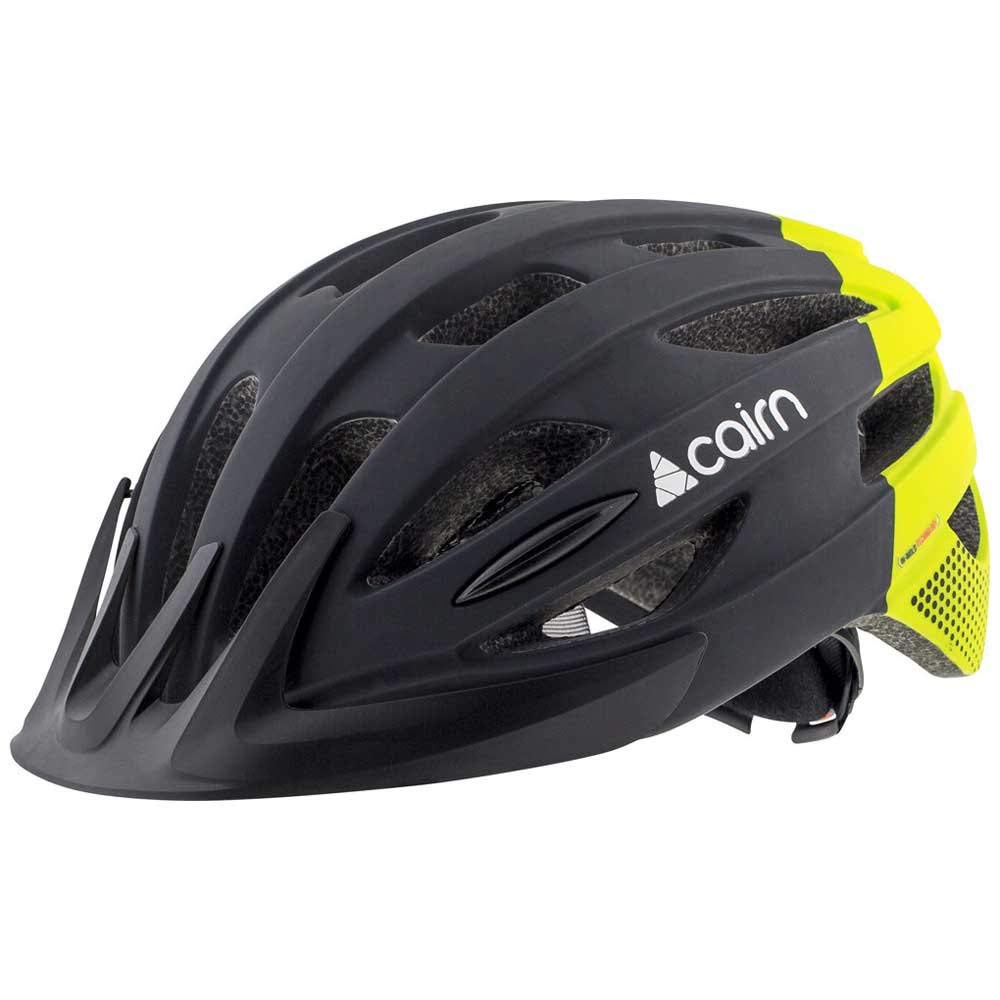 Cairn Fusion LED Black Neon Yellow | City- und MTB Helm mit LED-Licht