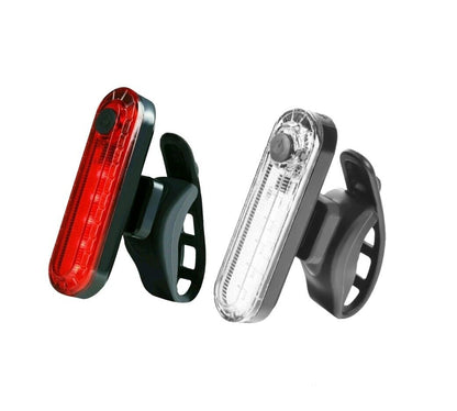 Fahrrad Rücklicht weiß rot Lampe Leuchte Rad Bike USB Wiederaufladbar LED Schein