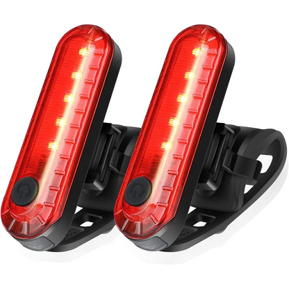 Fahrrad Rücklicht weiß rot Lampe Leuchte Rad Bike USB Wiederaufladbar LED Schein