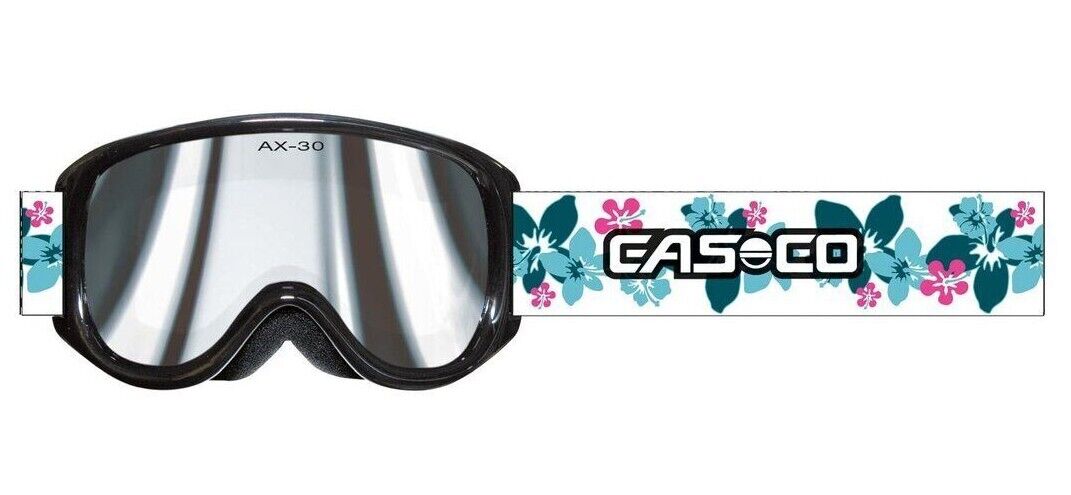 Casco AX-30 PC Skibrille Snowboardbrille Kinder-Skibrille schwarz weiß Sonne UV