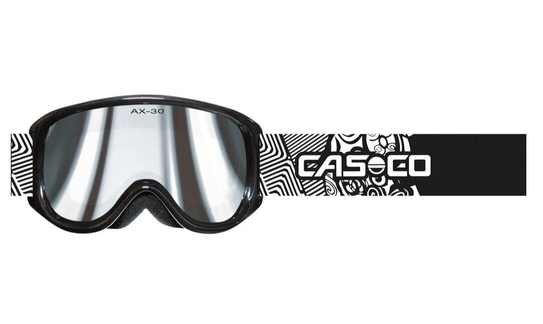 Casco AX-30 PC Skibrille Snowboardbrille Kinder-Skibrille schwarz weiß Sonne UV