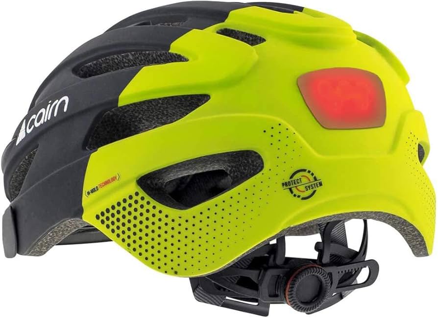 Cairn Fusion LED Black Neon Yellow | City- und MTB Helm mit LED-Licht