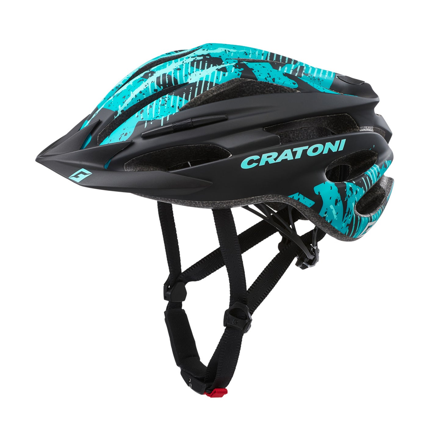 Cratoni Pacer Jr. black-turquoise matt | Fahrradhelm Rad Kinderhelm | Jugend Kinder