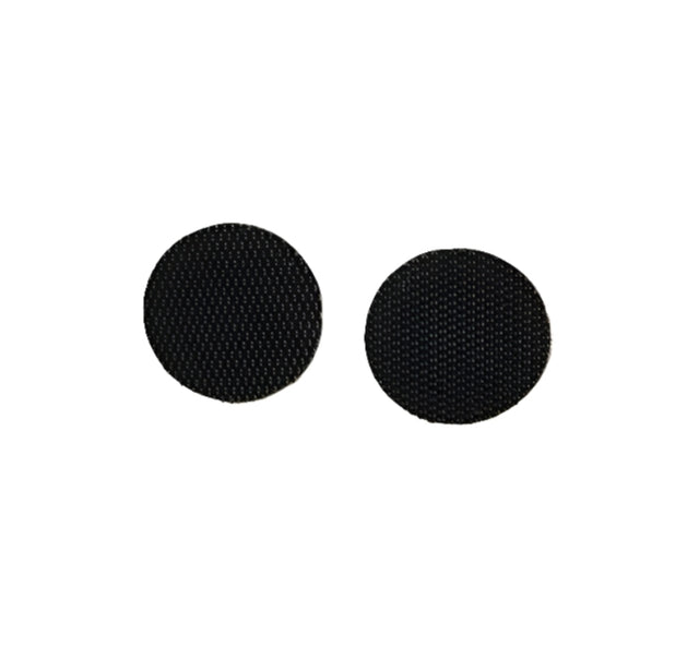 Runde Klettpunkte für Fahrradhelm-Polster selbstklebend, 2 Stück Ø15 mm.
