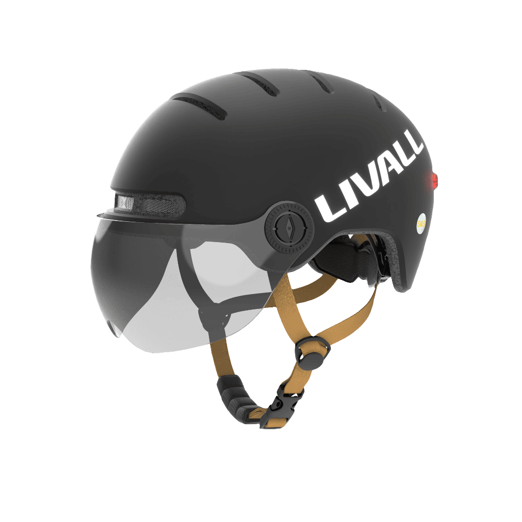 Livall L23 Commuter-Helm mit Visier & smarten Funktionen | Cityhelm E-Bike Fahrradhelm