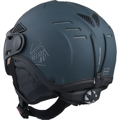 Cairn HELIOS LEATHER EVOLIGHT NXT® – Eleganter Skihelm mit Photochrom-Visier blau