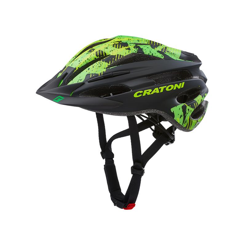 Cratoni Pacer Jr. black-lime | Fahrradhelm Rad Kinderhelm | Jugend Kinder